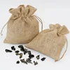 Amazon Hot Sale Environmentally Jute Coffee Bag With Drawstring Customized Size