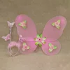 Festive Event Party pink carnival feather butterfly wings sets craft for kids