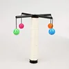 Changeable Sisal Rope scratcher cat toy with Wooden Tube Ball Bell cat scratch post