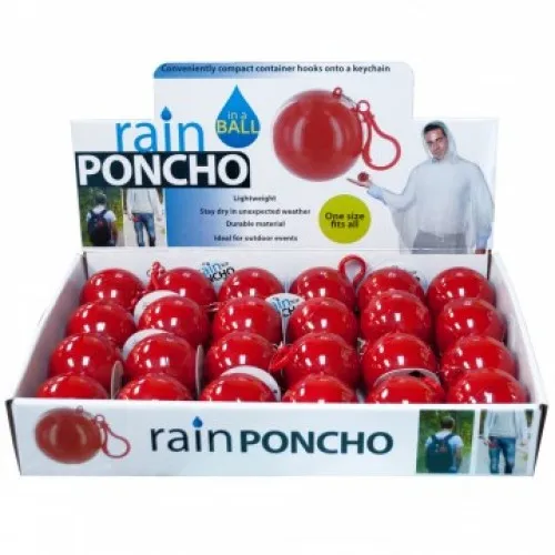 Poncho with ball packing can use for souvenir