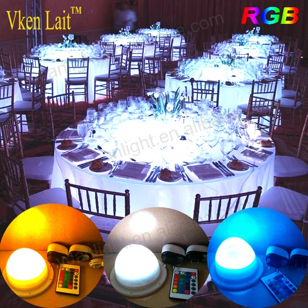 

DHL Free Shipping led crystal battery light base for centerpiece, Rgbw 16 colors