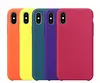 anti-slip liquid silicone for iphone gel rubber bumper case with soft microfiber lining cushion slim hard shell