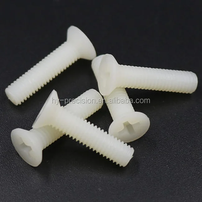 M2 M2.5 White Phillips Flat Countersunk Head Nylon Plastic Screw Buy Nylon Plastic Screw,Flat