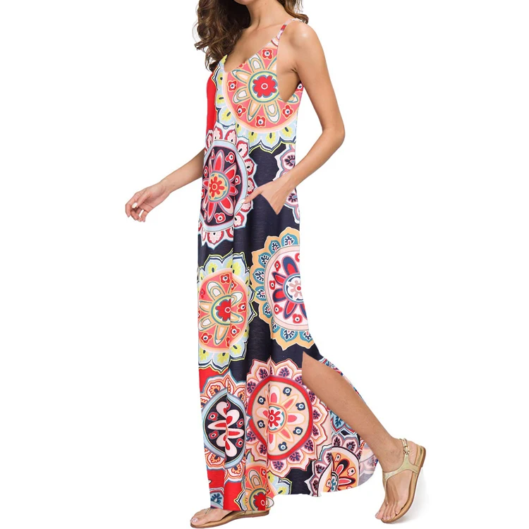 

Women Lady Fashion Cloth Casual Summer Floral Long Maxi Dress