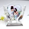 Decorative Colorful Heart Shape Crystal Photo Frame for Home Decoration