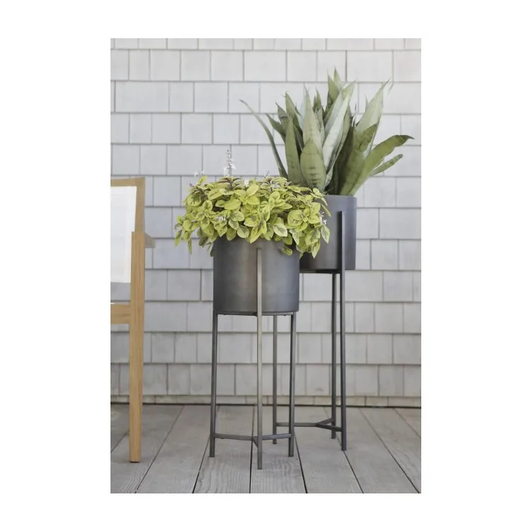 Outdoor And Indoor Modern Planter Stands Tall Plant Stands Metal Tiered