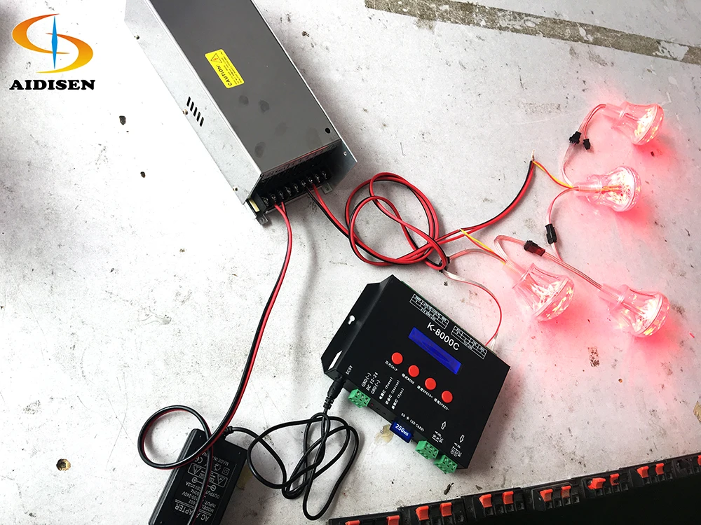 AC220v dc5v dc12v programmable sd card control ws2811 t8000 led pixel lighting software pixel controller