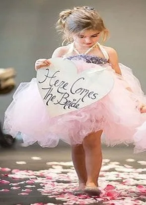 Shabby Flower Girl font b Dress b font Ribbon Bow Princess Kid Party Pageant Wedding Bridesmaid