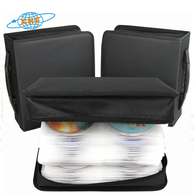 
New Fashion Custom Square Waterproof PU Polyester Black Games CD Display Case Storage Bag 