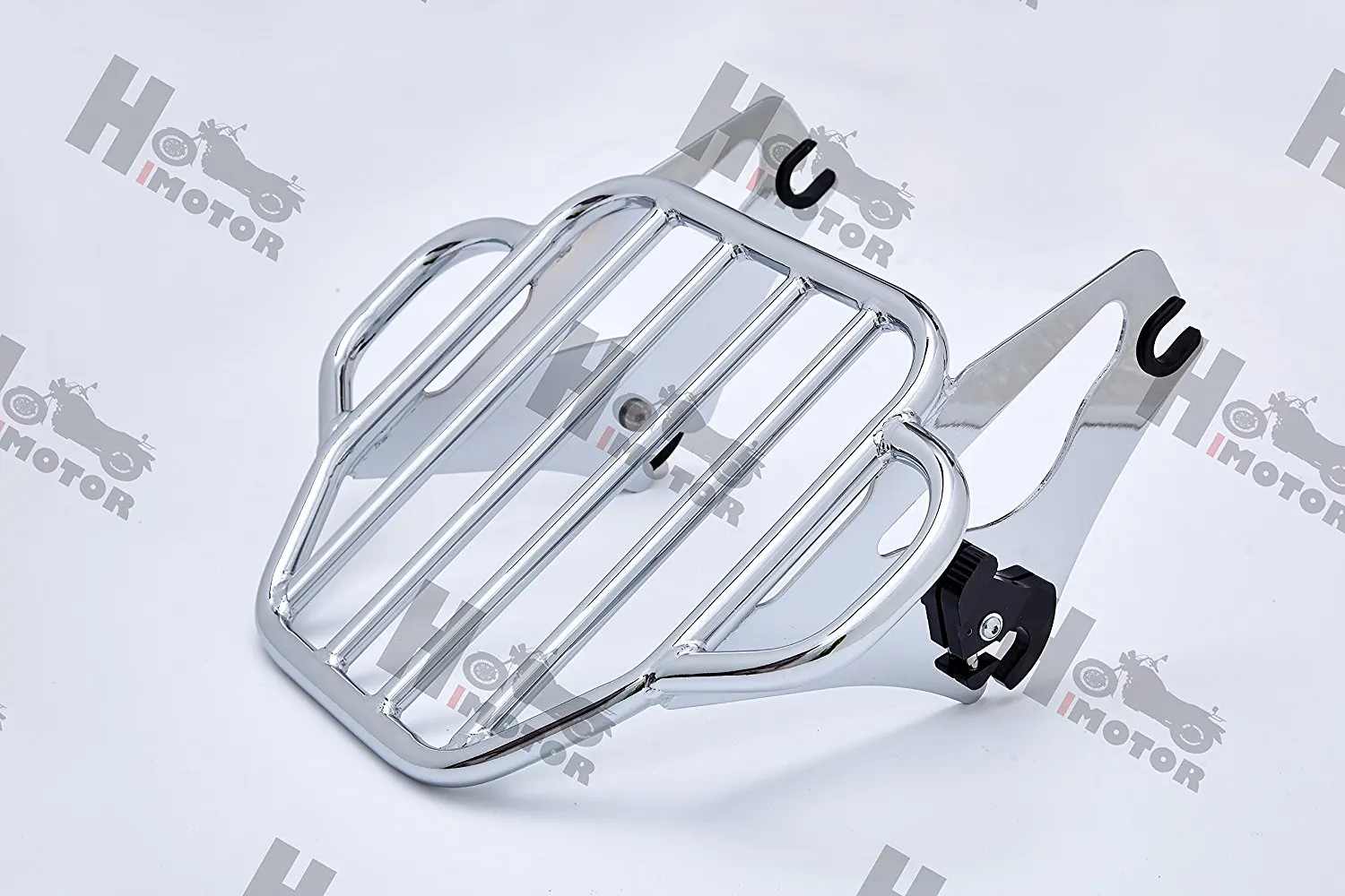HTT Motorcycle Chrome H-D Detachables Two-Up Luggage Rack For 09-later Touring models i.e Road King FLHR// Road Glide FLTRX