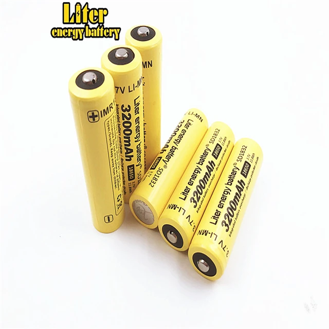 

3200mAh 3.7V High capacity 18650 li-ion battery for camera, Green pvc