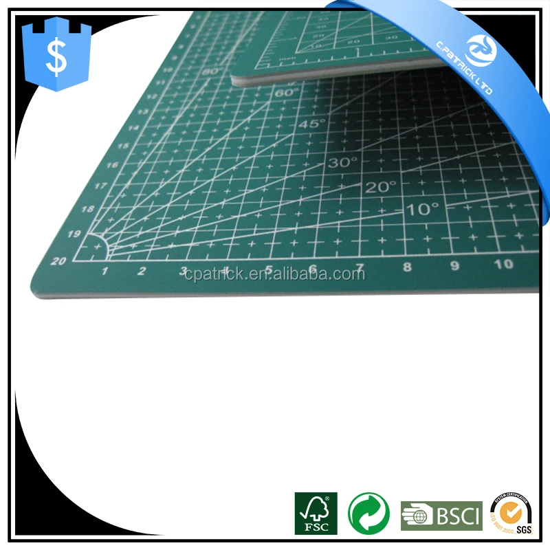 
Dark green A5 Craft PVC Rectangle Self Healing Cutting Mat 