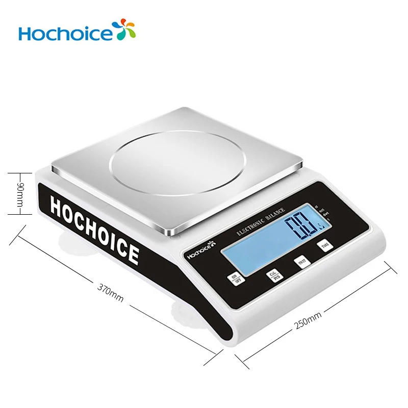Hochoice Accuracy:0.1g Laboratory Digital Analytical Balance High-Precision Electronic Scales Industrial Scale Jewelry Scales Strain Sensor Square pan MAX Capacity:1000g, Accuracy:0.1g 