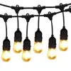 Hanging dimmable S14 vintage edison bulbs 48ft string lights outdoor led