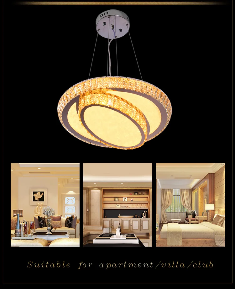 led crystal pendant light