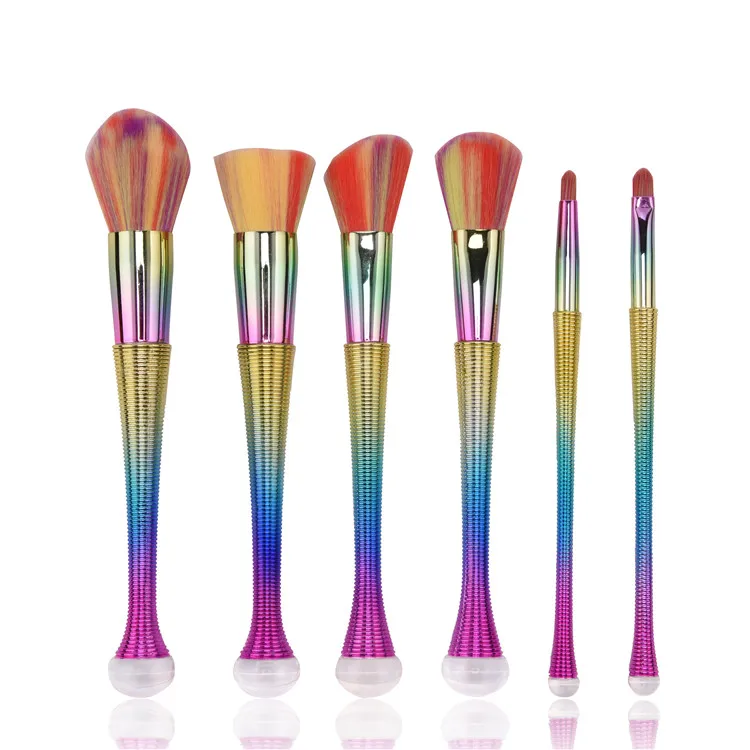6pcs Personalized Make Up Kits Rainbow Lollipop Makeup Brush Buy