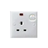 Lighting UK Standard Square Foot 1 Gang Switch Wall Socket