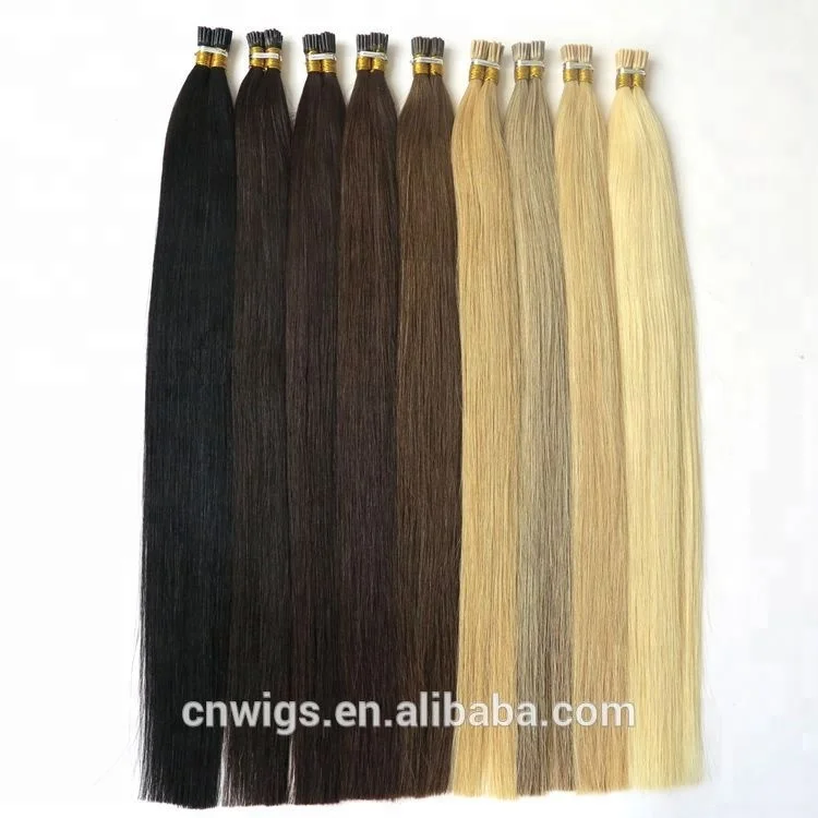 

( 20inch, 1gram/strand ) STOCK 9 Colors 300 Strands Cuticle Intact double drawn i tip remy hair extensions wholesale
