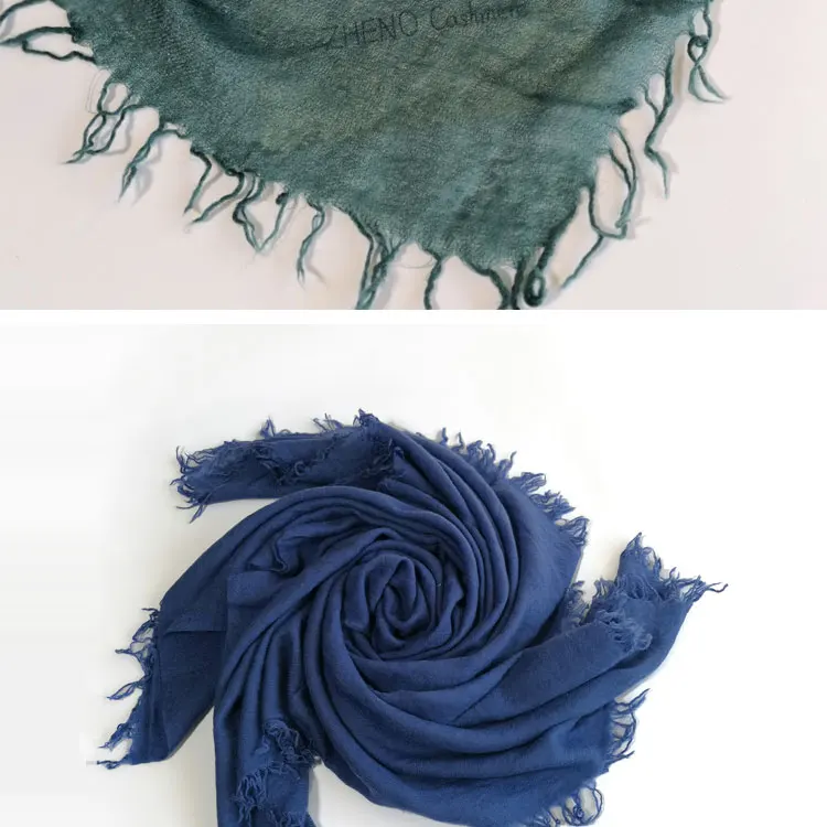 High Quality Italian Women Super Soft Plain  Long 100% Cashmere Kashmiri Pashmina Shawls