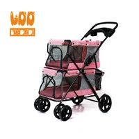 

2 bottle holders pet cart twin stroller for dogs china pet travel trolley
