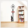 Black Leaf And Bird Wall Sticker PVC, Eco Friendly And Non-toxic Clock Sticker Paper