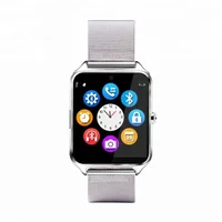 

Hot Bluetooth Smart Watch Phone Z60 Stainless Steel Support SIM TF Card Anti-Lost Fitness Tracker Smartwatch for Android