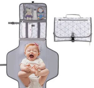 Image of Mommy Travel Foldable Waterproof Organizer Kit Baby Portable Changing Station Pad Diaper Changer Mat