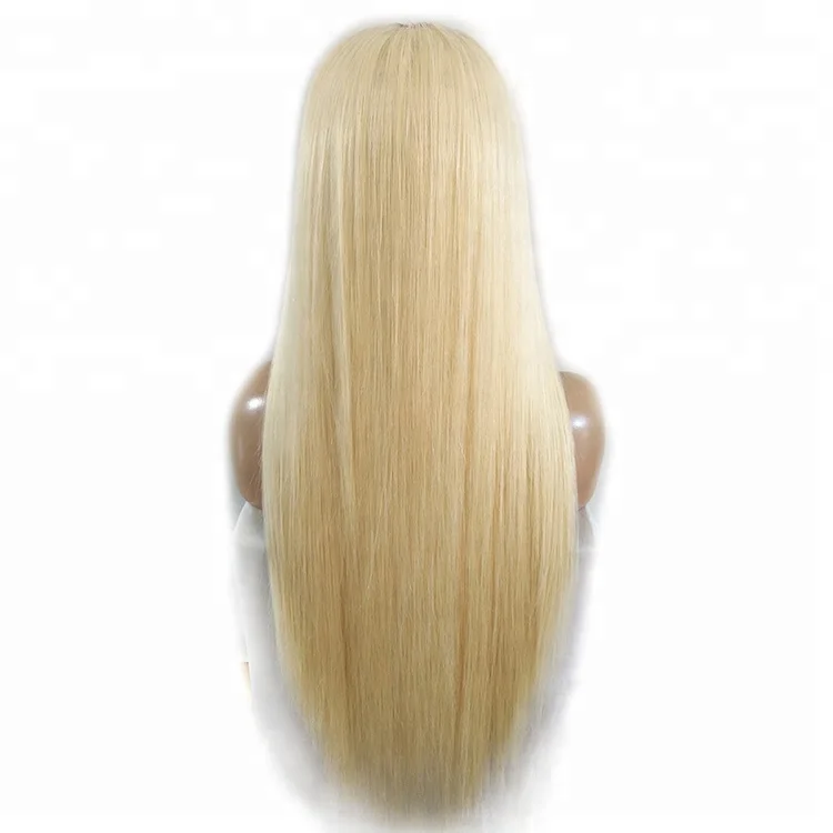 

Quality 10A grade raw human hair 613 blonde straight lace hair wig for Brazilian hair