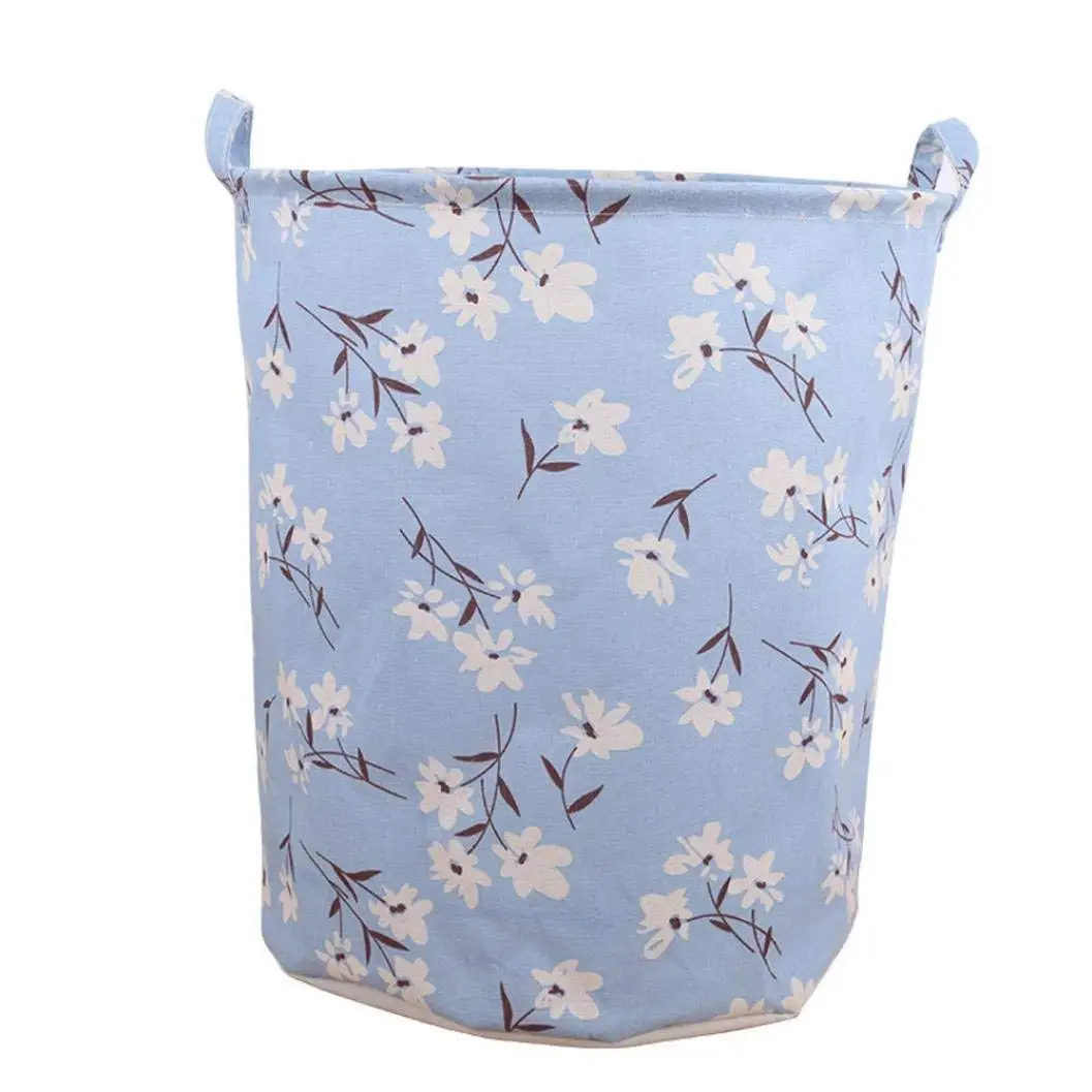 bestpriceam Waterproof Canvas Laundry Clothes Basket Storage Basket Folding Storage Box