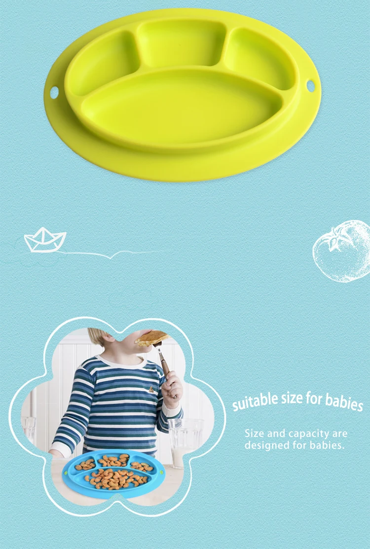 Hot selling BPA free silicone Baby Mat Plate for chidren 7
