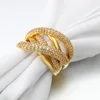 Factory outlets, foreign trade exports, electroplating 18K Gold zircon jewelry, micro inlaid arch ring