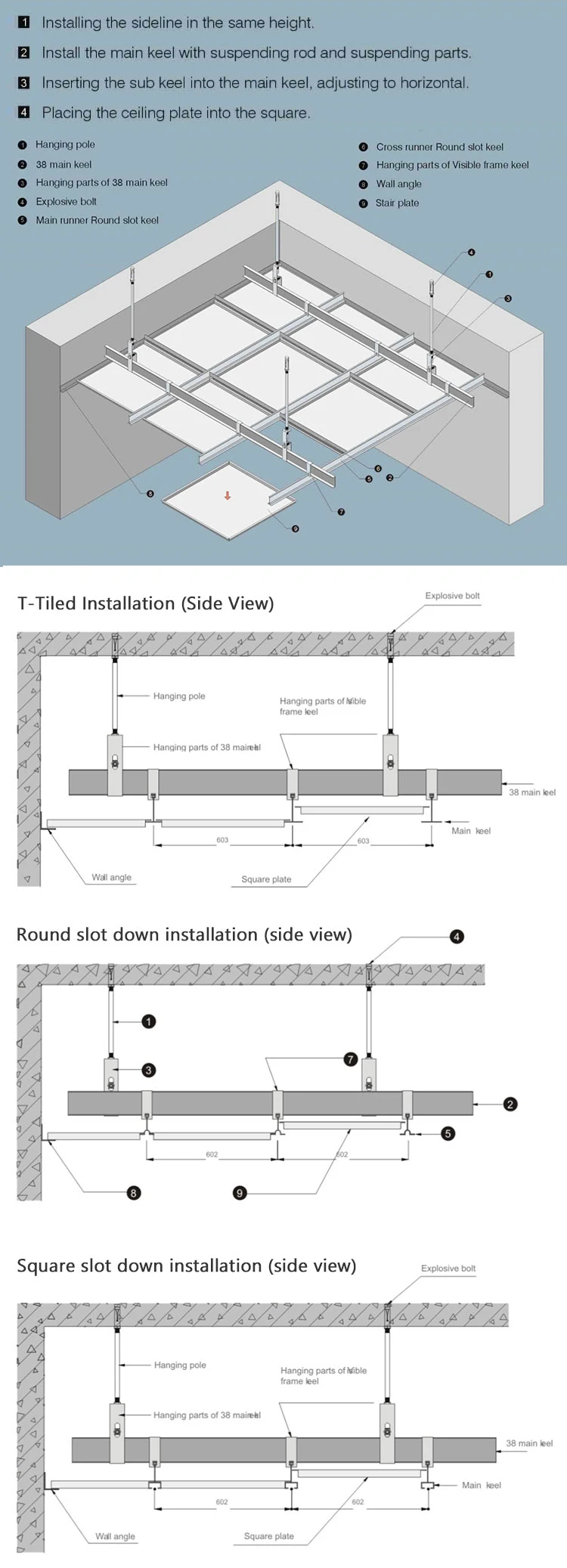 Clip In Suspended Ceiling Panels 60x60 Aluminium Square Tile Ceilings View Suspended Ceiling Panels 60x60 Bardiss Product Details From Foshan