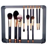 

2019 New Arrival Magnetic Stand Up Makeup Brush 11 Pcs Professional Cosmetic Brush Set with Iron Frame
