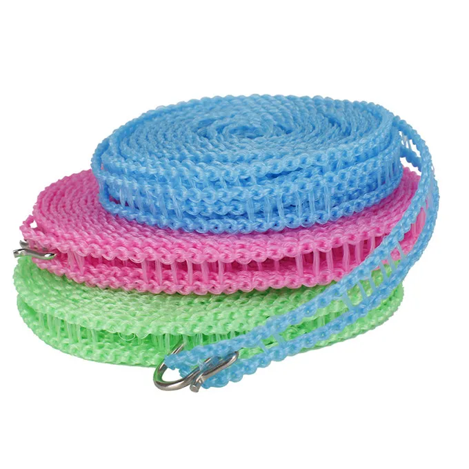 

5M outdoor retractable windproof nylon clothes lines, Pink;blue;green etc