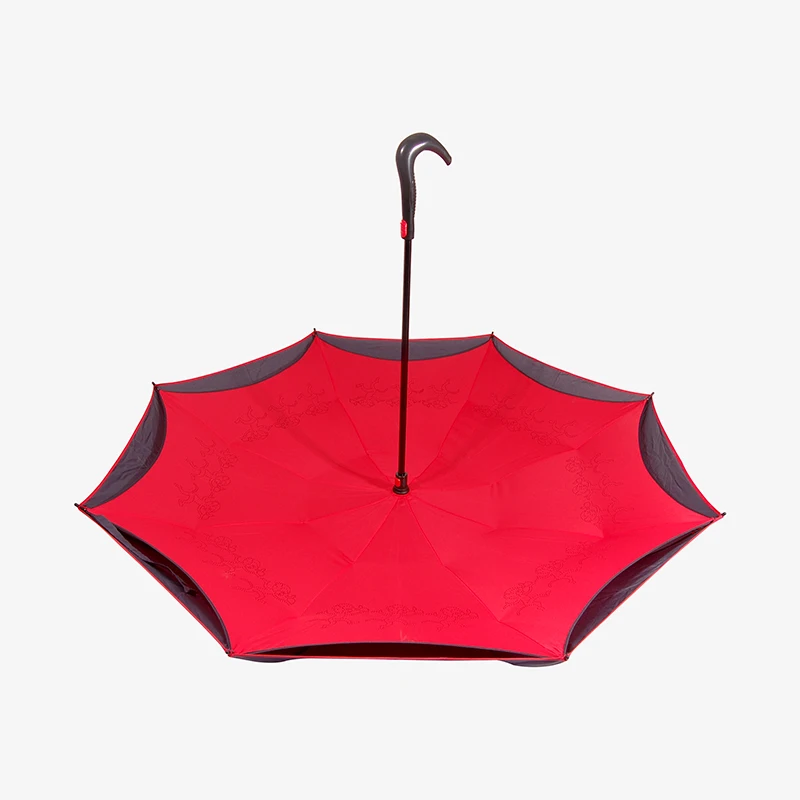 

Best selling fair trade unique rain reverse C handle umbrellas, Many color