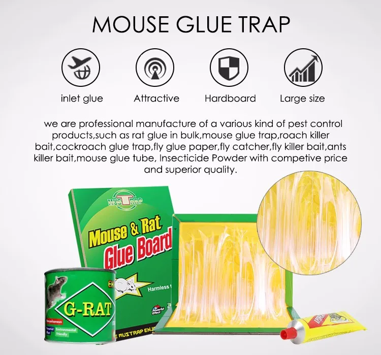 Hot Melt Adhesive Sticky Traps Rat Catcher Gum Trap Humane Mouse Glue ...