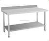 S/S 201/304 Multifunction Worktable/Industrial Rotating Height Adjustable Stainless Steel Coffee Work Table/Working Table