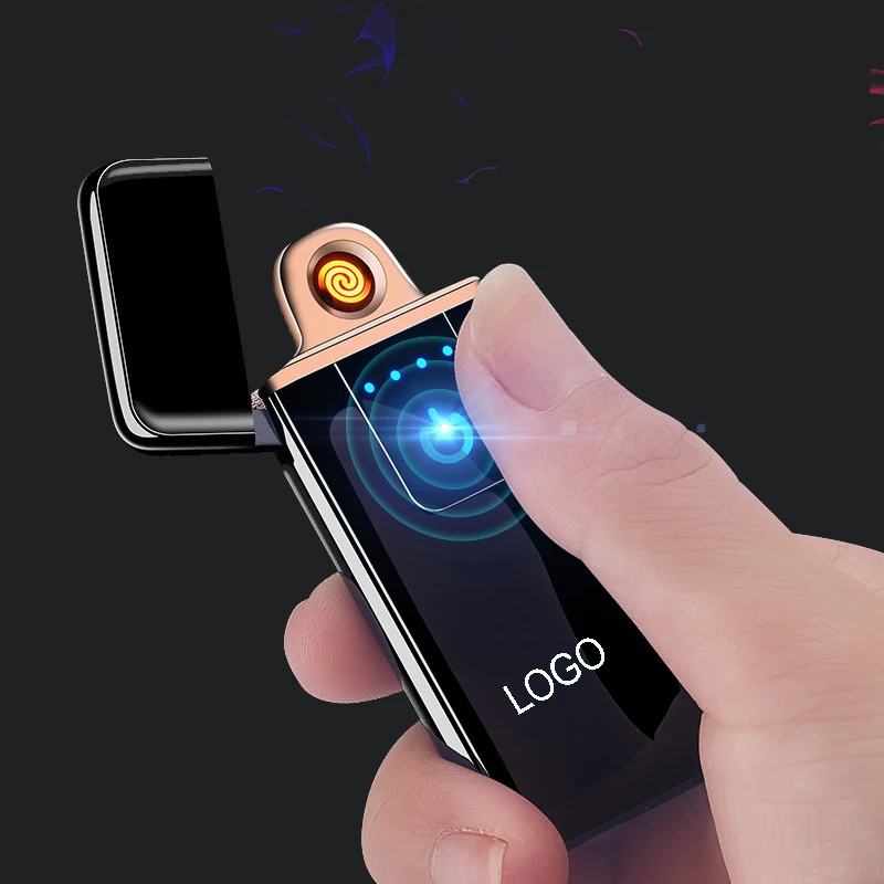 Promotional Custom Touch-sensitive USB charging double-sided lighter