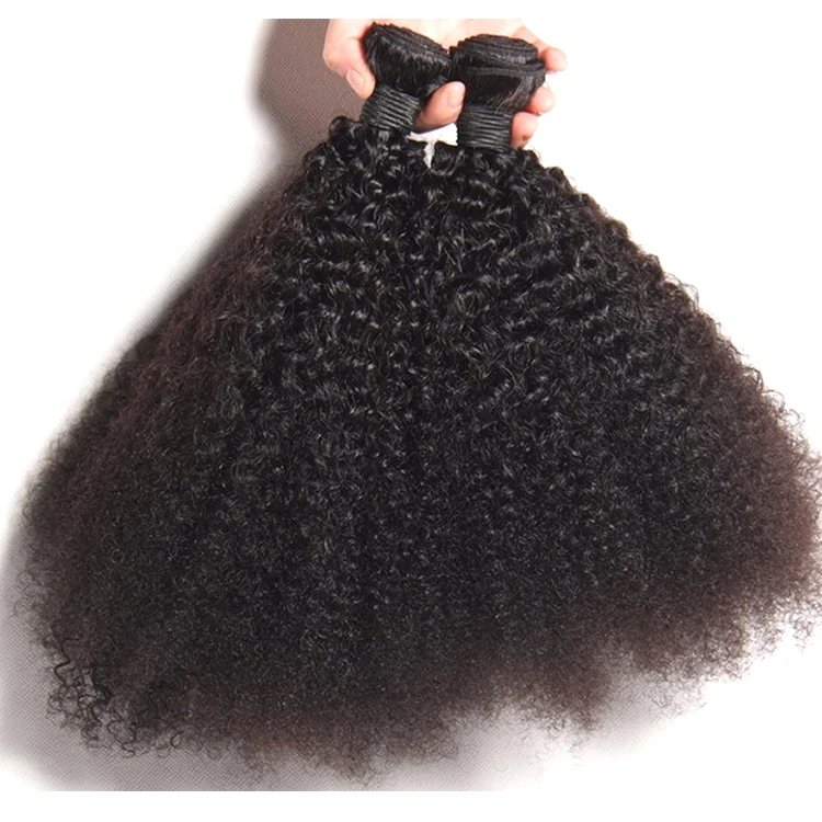 

Xuchang hair products wholesale price raw indian virgin kinky curly hair in south africa, Natural color 1b