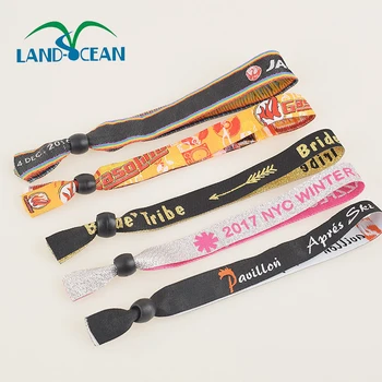 Custom Plain Embroidered Textile Woven Festival Cloth Fabric Friendship Bracelets With Logo Plastic Lock View Bracelet Landocean Product Details From Fuzhou Land Ocean Co Ltd On Alibaba Textile Woven Festival Cloth Fabric