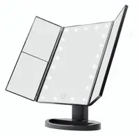 

Table Stand Touch Screen Sensor Trifold Travel Vanity Mirror with 22 Lights