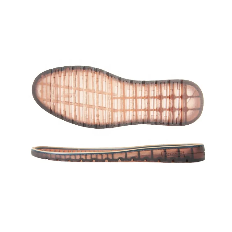 

Wholesale New Design Casual soft Transparent PVC Shoe Soles, Light purple or custom color