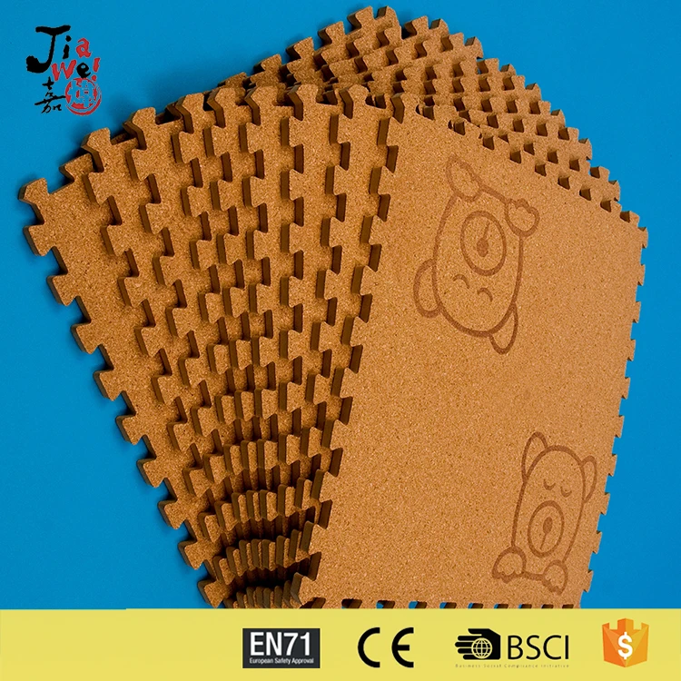 Nontoxic Antislip Natural Materials Indoor Eva Cork Surface Mat Buy