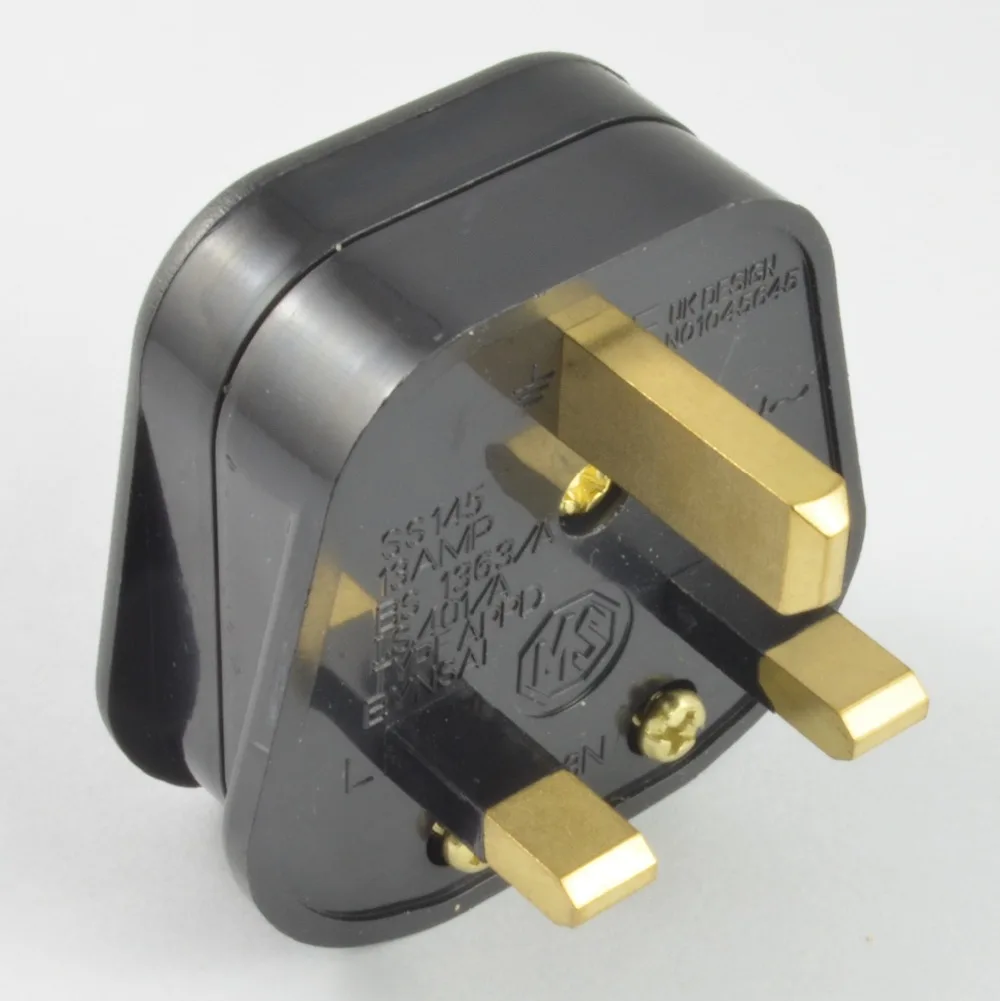 250v Bs 3 Pin 13 Amp Fused Plug Uk Typeg With Fused Power Wiring Plug