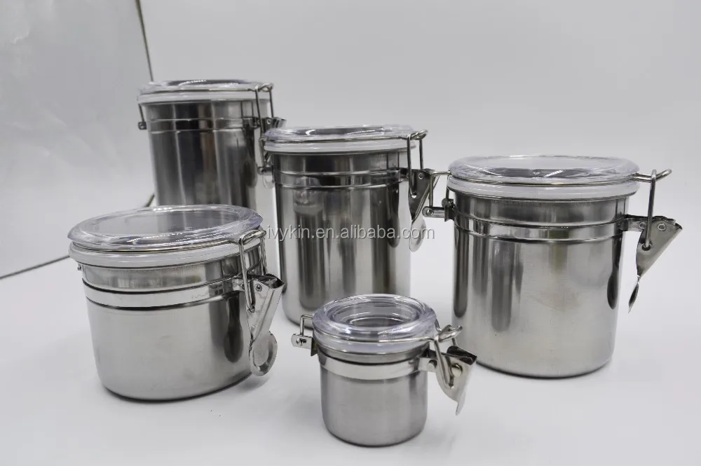 Stainless Steel Canister Set Tea Coffee Sugar Cannister Jar Kitchen Stainless Steel Canister Set Tea Coffee Sugar Cannister Jar Kitchen Jars Product On