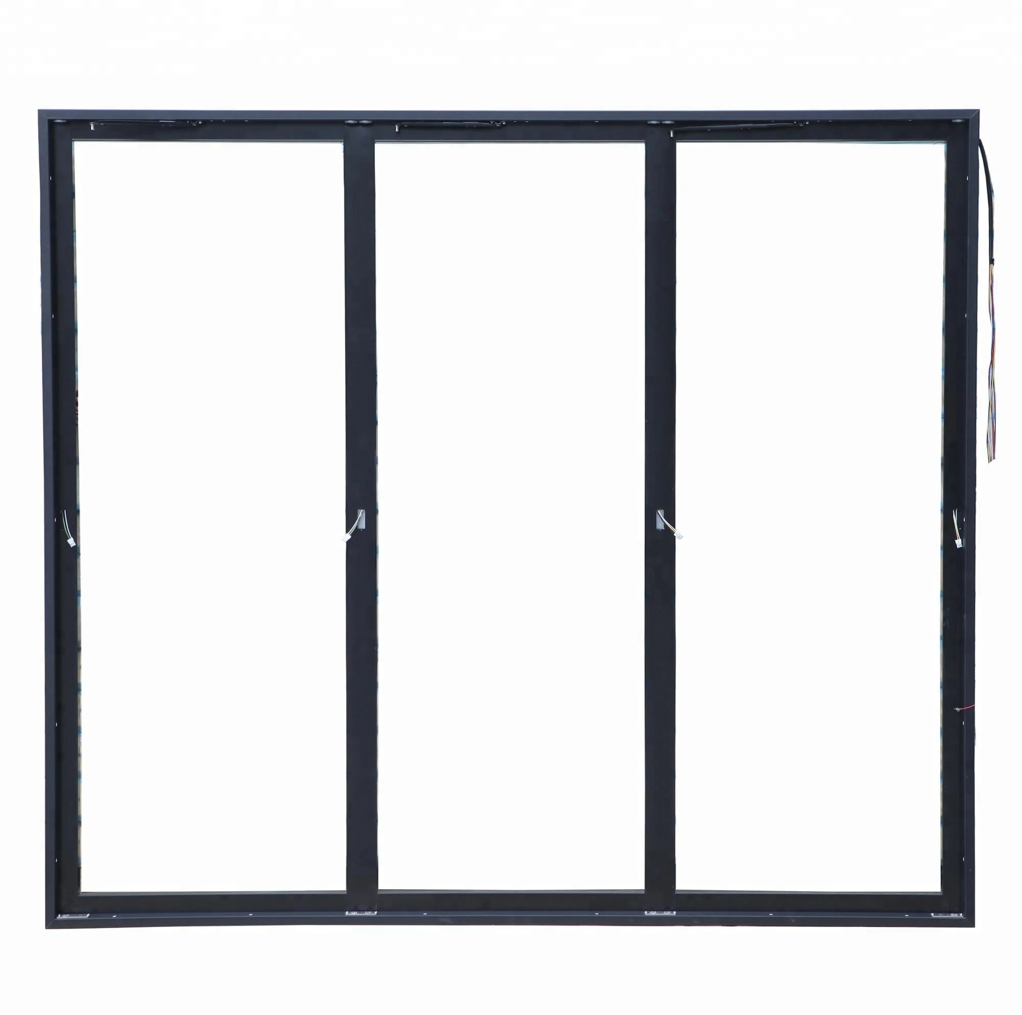 Freezer/cooler glass door in supermarket