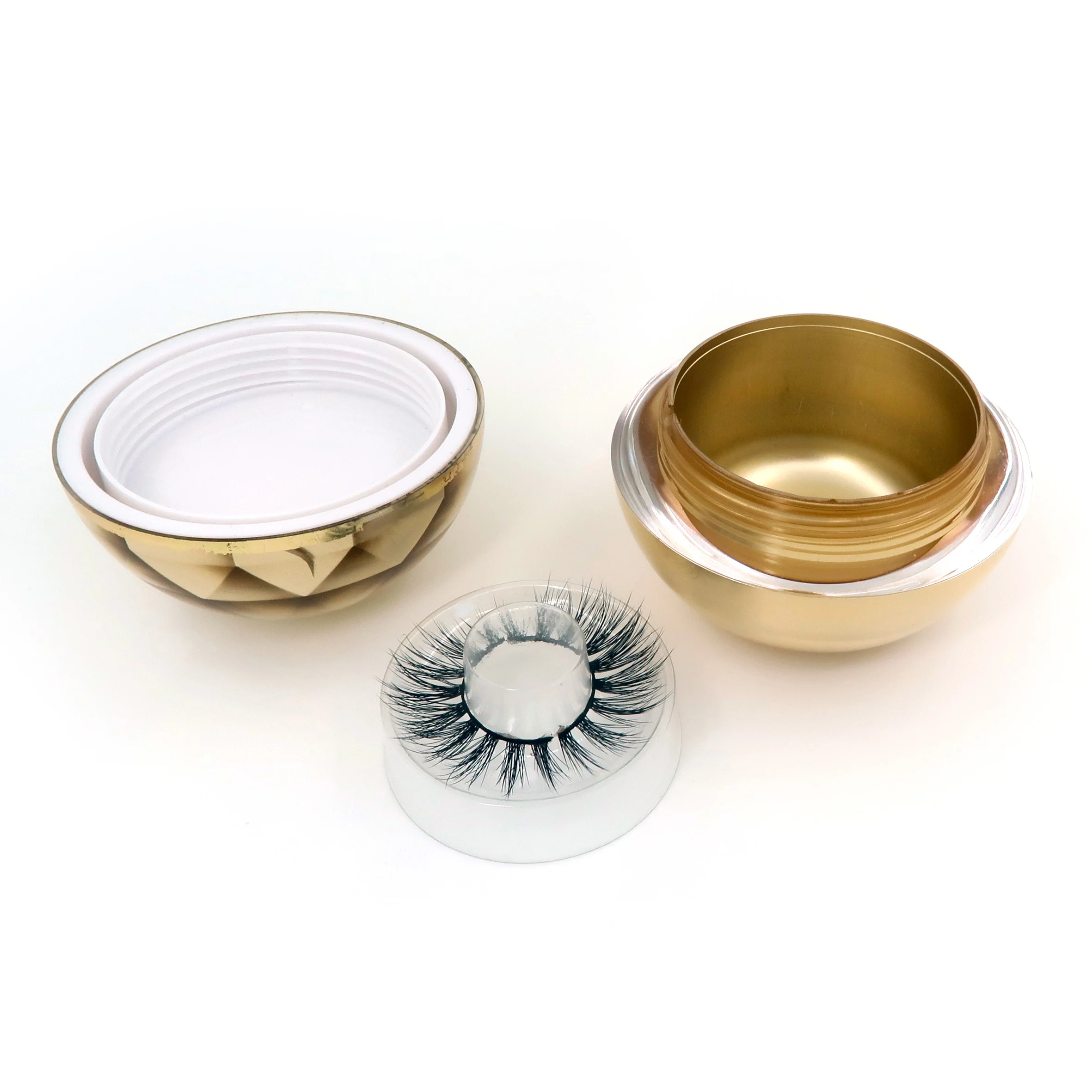 

Worldbeautylashes h False Eyelash Case Gold Eyelash Box Real Mink Eyeyelas