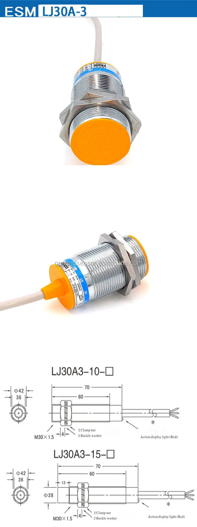 Inductive Proximity Sensor Lj30a3-10-z/by Contactless Switch With 2m ...