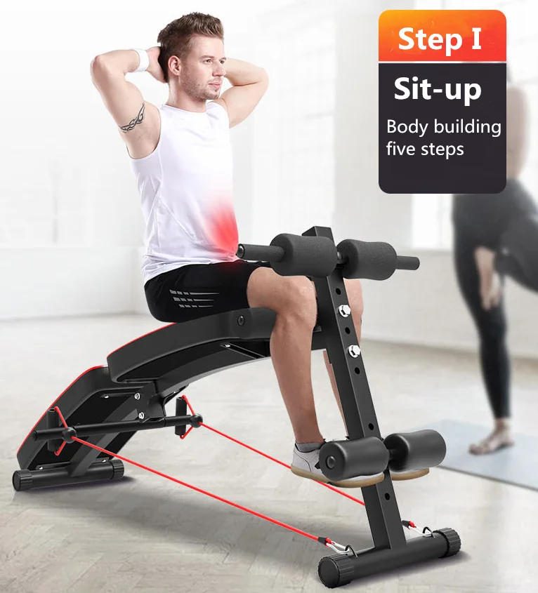 Home Use Abdominal Board Folding Decline Sit Up Bench Ab Coaster Bench