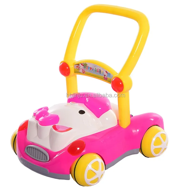 baby girl push along car